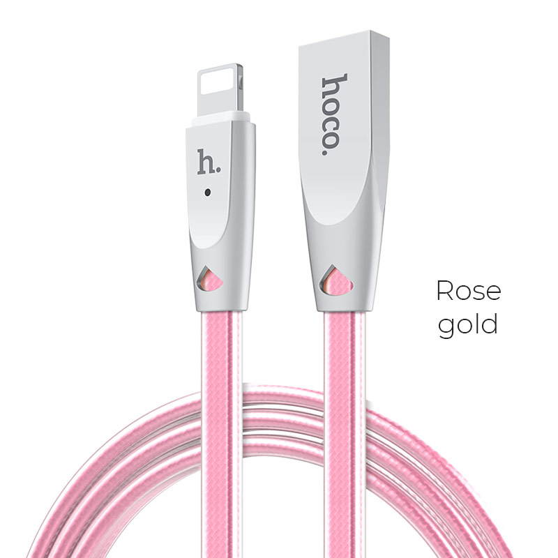 Cáp sạc nhanh và truyền dữ liệu Lightning Hoco U9 sạc nhanh 2.4A MAXdây dẹt dệt kim siêu bền chống rối chống đứt dành cho iPhone XS max iPhone 11 iPhone 11 Pro max dài 120cm