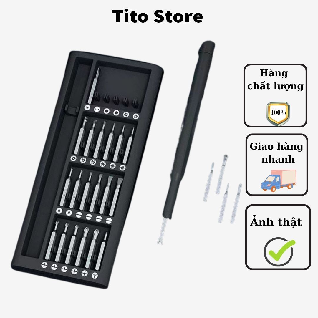 Bộ tua vít đa năng 24 trong 1 dụng cụ tháo gỡ điện thoại di động kết hợp sửa chữa tuốc nơ vít chính xác