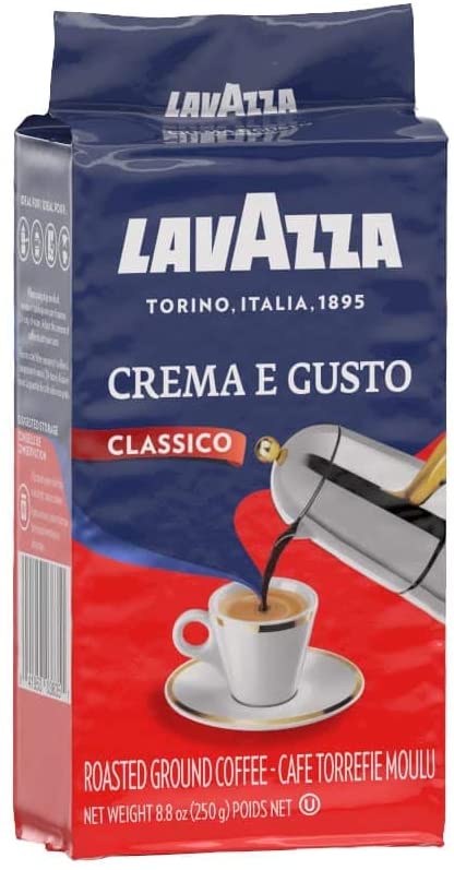 Cà phê bột đã rang xay Lavazza Crema E Gusto đóng gói 250g Date 1-2024