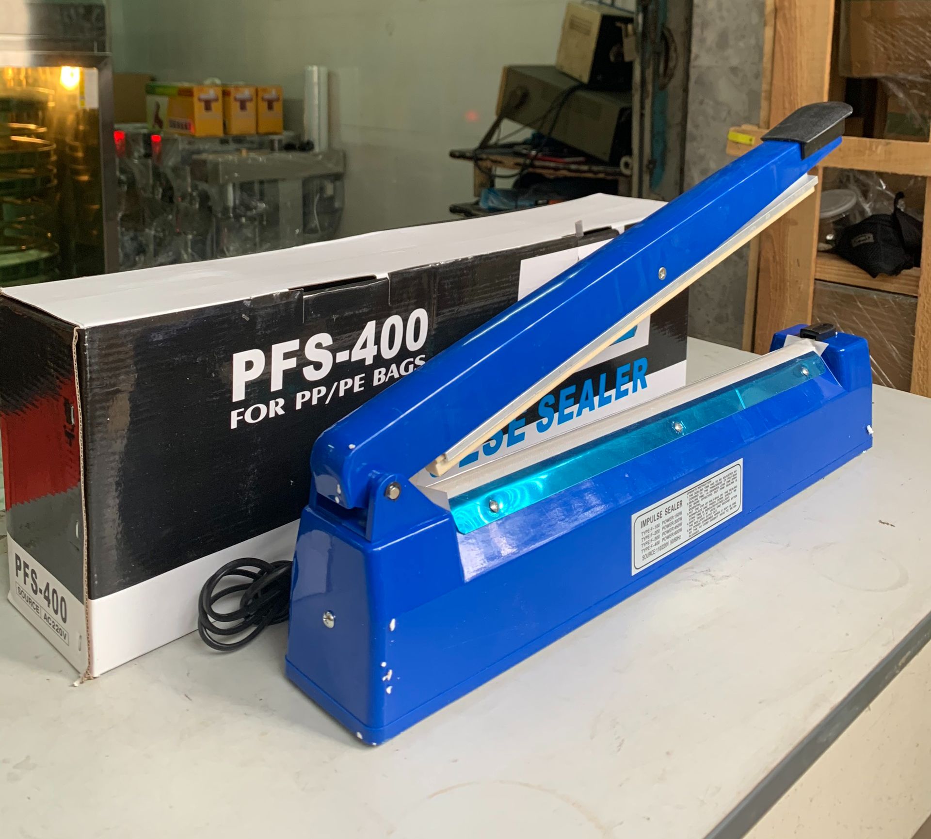 Máy hàn miệng túi dập tay pfs 400
