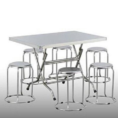 Bộ bàn ghế sử dụng cho quán ăn phòng trà bằng inox