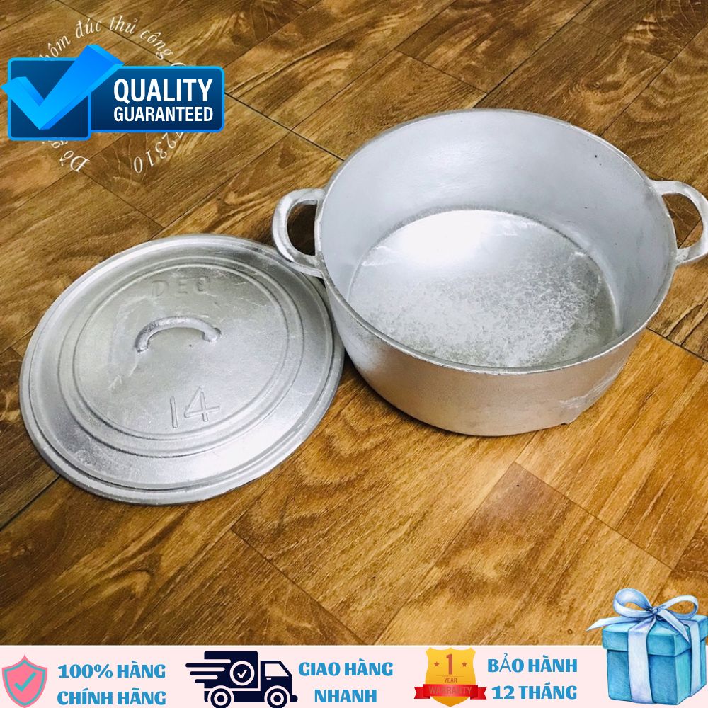 Nồi gang đúc nguyên khối thủ công dày- XOONG gang nhiều size đa dạng kích thước.