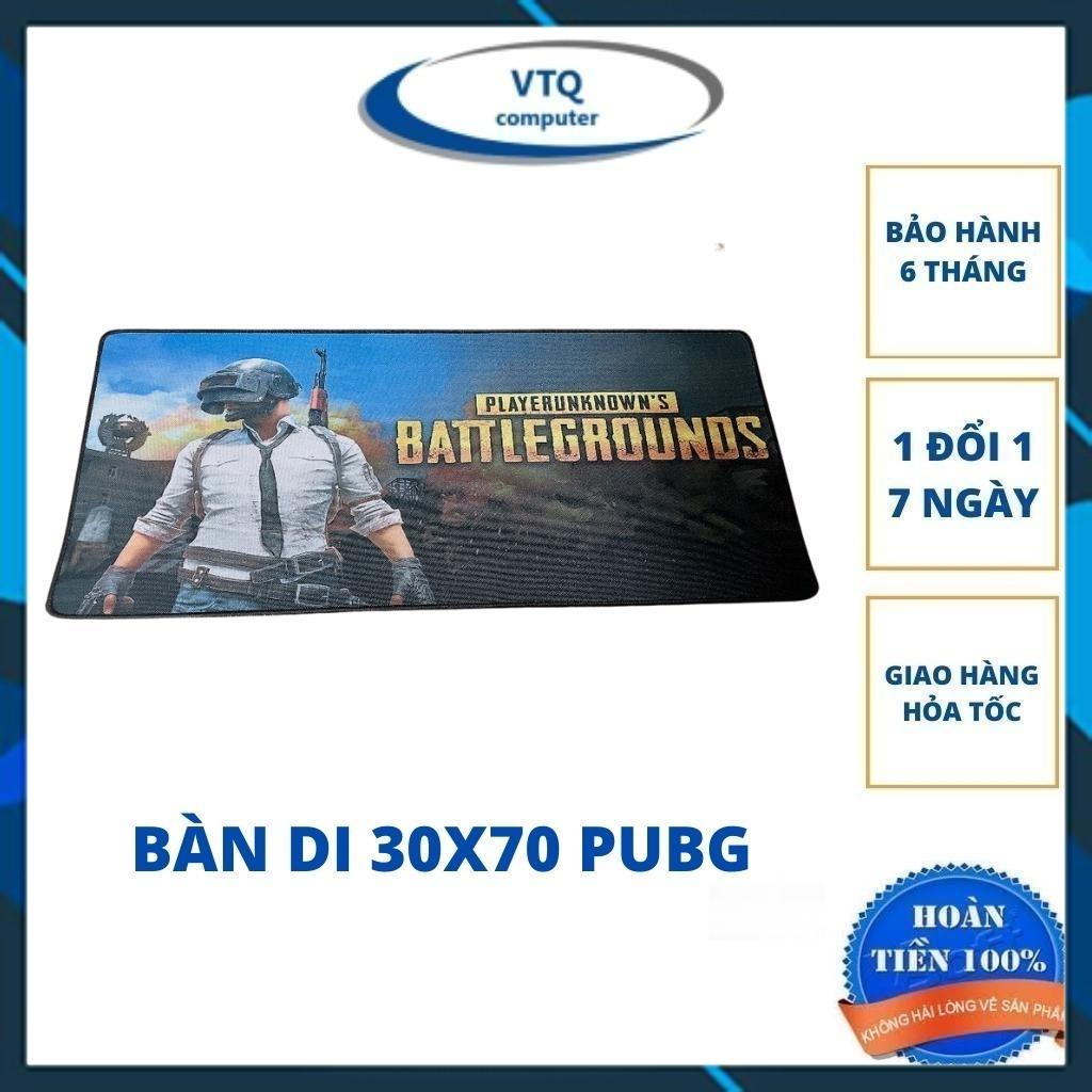 Bàn di,miếng lót chuột máy tính cỡ lớn dài giá rẻ hình Pubg khổ 70x30cm dành pc gaming