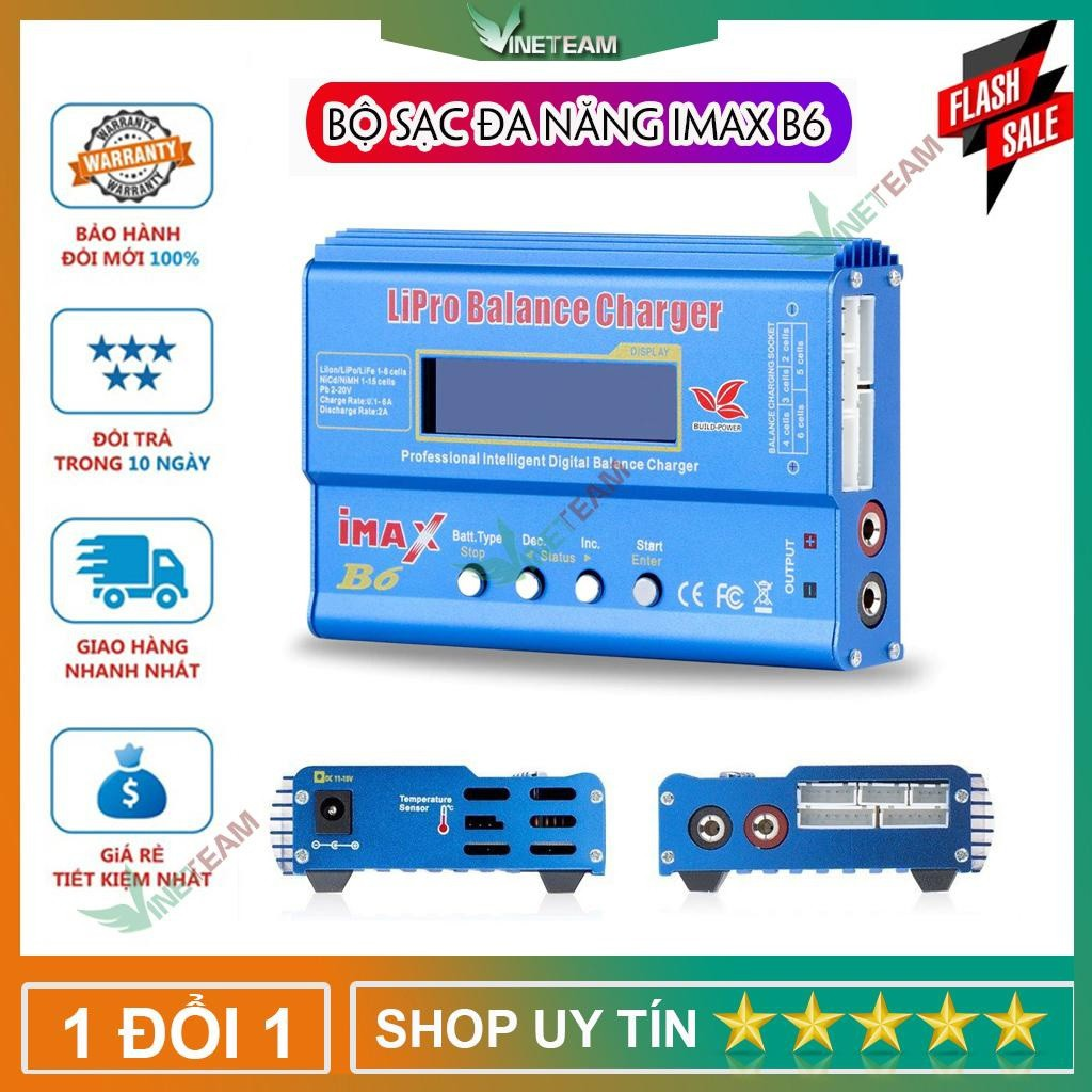 Bộ Sạc Imax B6 80W Sạc Cân Bằng Đo Dung Lượng Pin Ắc Quy