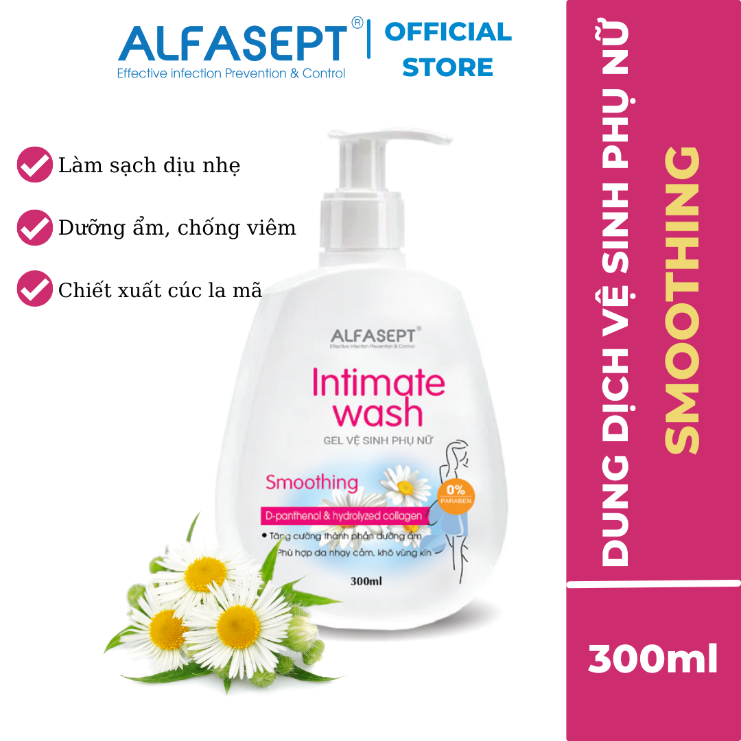 Dung dịch vệ sinh phụ nữ INTIMATE WASH SMOOTHING 300ml - Dưỡng ẩm