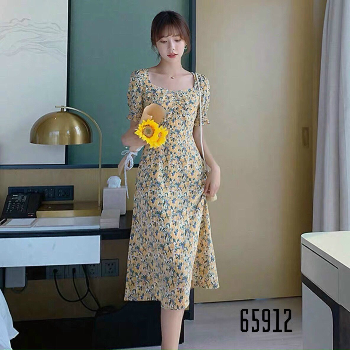 [HCM]ĐẦM SUÔNG FORM DÀI HOA NHÍ TIỂU THƯ CỰC HOT CÓ ĐỦ SIZE S M L XL XXL
