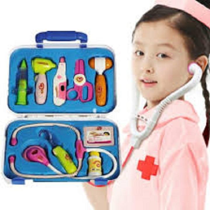 (Siêu hot siêu rẻ) Đồ chơi cho bé hoá trang thành bác sĩ khám bệnh có đèn dùng cao cấp (kèm pin), Do choi cho be hoa trang thanh bac si kham benh co den dung pin cao cap