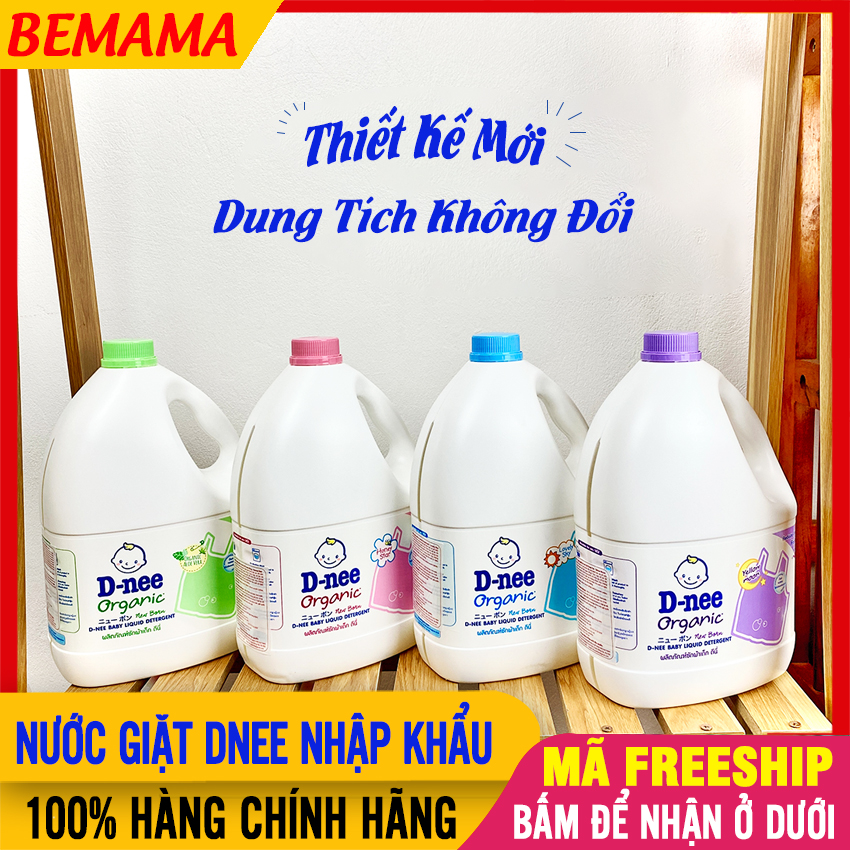 (Bao Bì Mới) Nước Giặt Quần Áo Em Bé Dnee 3000ml - Nước Giặt Xả Cho Trẻ Em An Toàn, Chính Hãng Tem Đại Thịnh, Nước Giặt Đồ Sơ Sinh Giặt Tã Cho Bé Nước Giặt Quần Áo Sơ Sinh Nước Giặt Dnee Chính Hãng