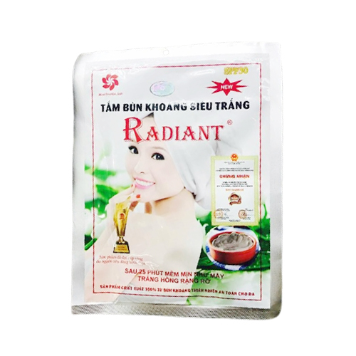 Tắm bùn khoáng Radian giúp da siêu trắng mếm mịn 150gr Mh dd 80