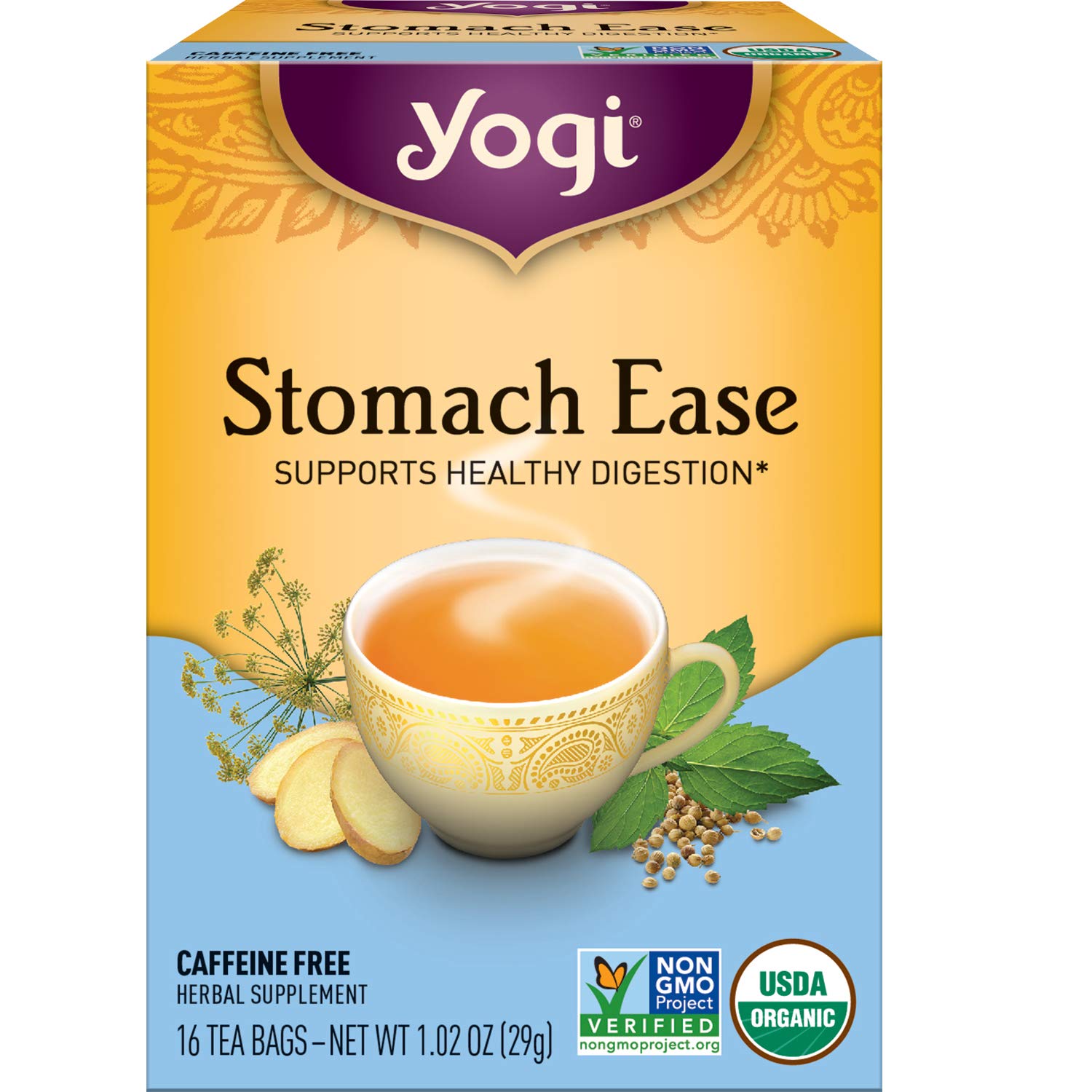 Trà stomach ease - yogi - 16 gói