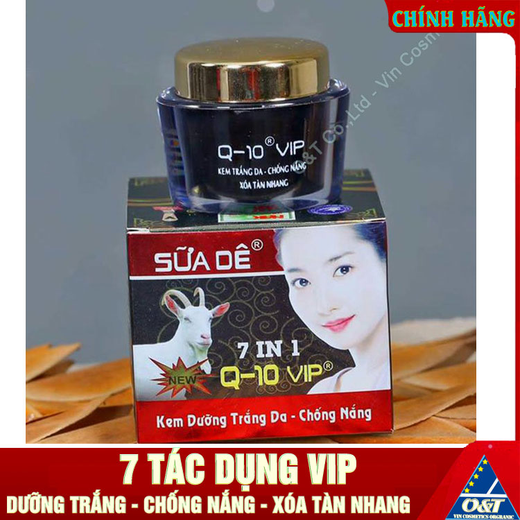 Kem nám tàn nhang giảm nám ngừa mụn chống nắng Q-10 sữa dê 25g