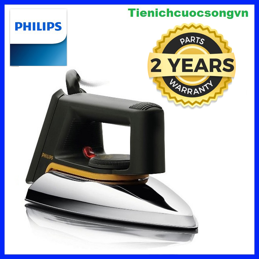 [HCM]Bàn ủi khô Philips HD1172 1000W màu xám dây 1.9 met