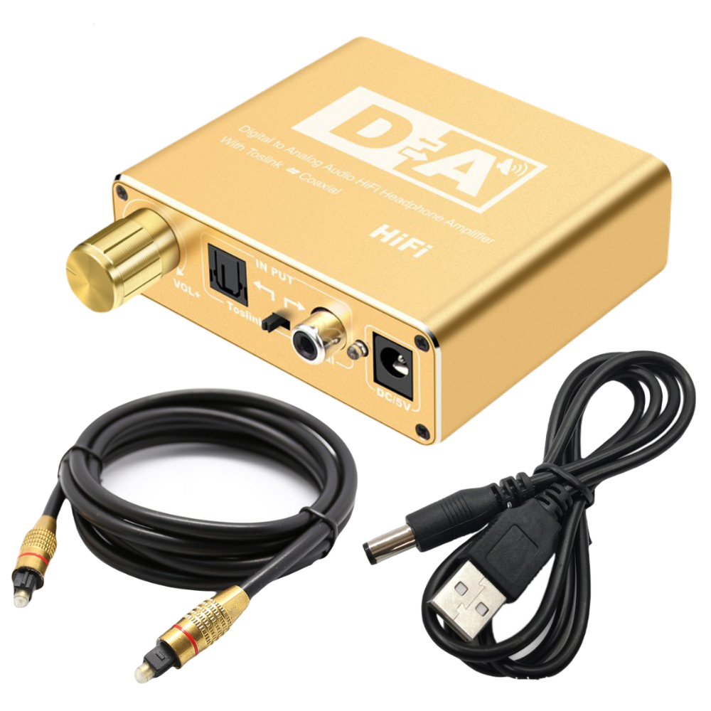 (XỊN) Bộ Chuyển Âm Thanh TV 4K Quang Optical Sang Audio AV Ra Amply + Cáp Optical (1m)