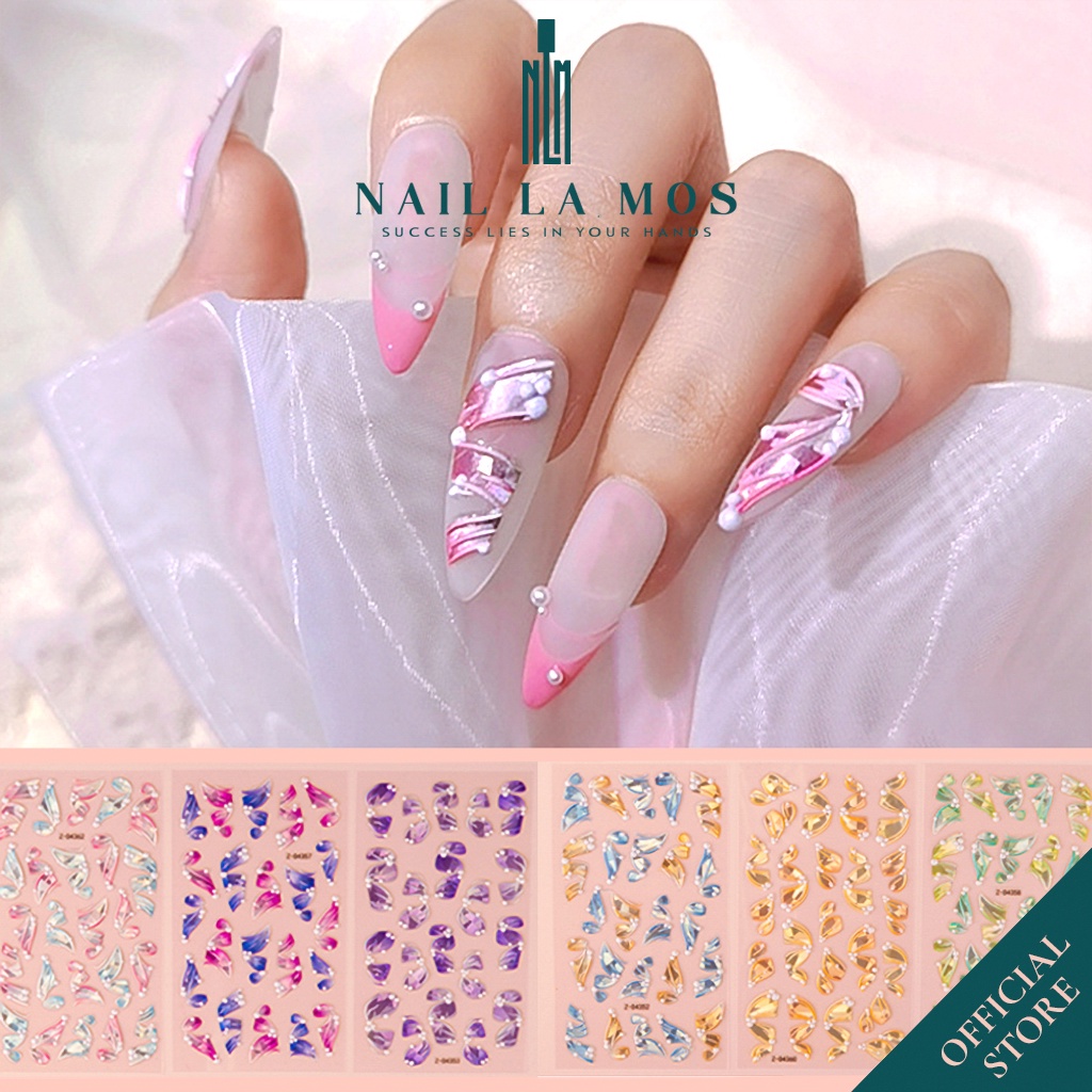 Miếng dán móng tay hình nơ 5D - Sticker nơ lụa dạng nổi 5D trang trí móng tay 11 mẫu