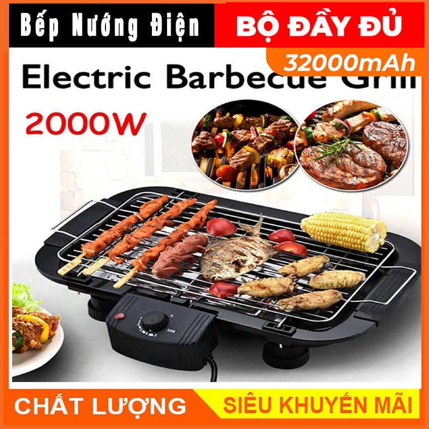 Bếp nướng không khói - bếp nướng điện, thiết kế thông minh, trọng lượng cực nhẹ chỉ 1,5kg rất tiện cho việc sử dụng tại nhà, di chuyển làm tiệc bbq tết
