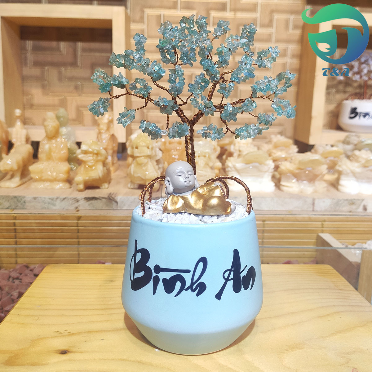 Cây Đá Thạch Anh Nghệ Thuật Cây Đá May Mắn Cầu Tài Lộc Dùng Decor Không Gian Nhà Bạn Sản Phẩm Được Người Thợ Làm Thủ Công  ( cao 20cm Ngang 10cm )