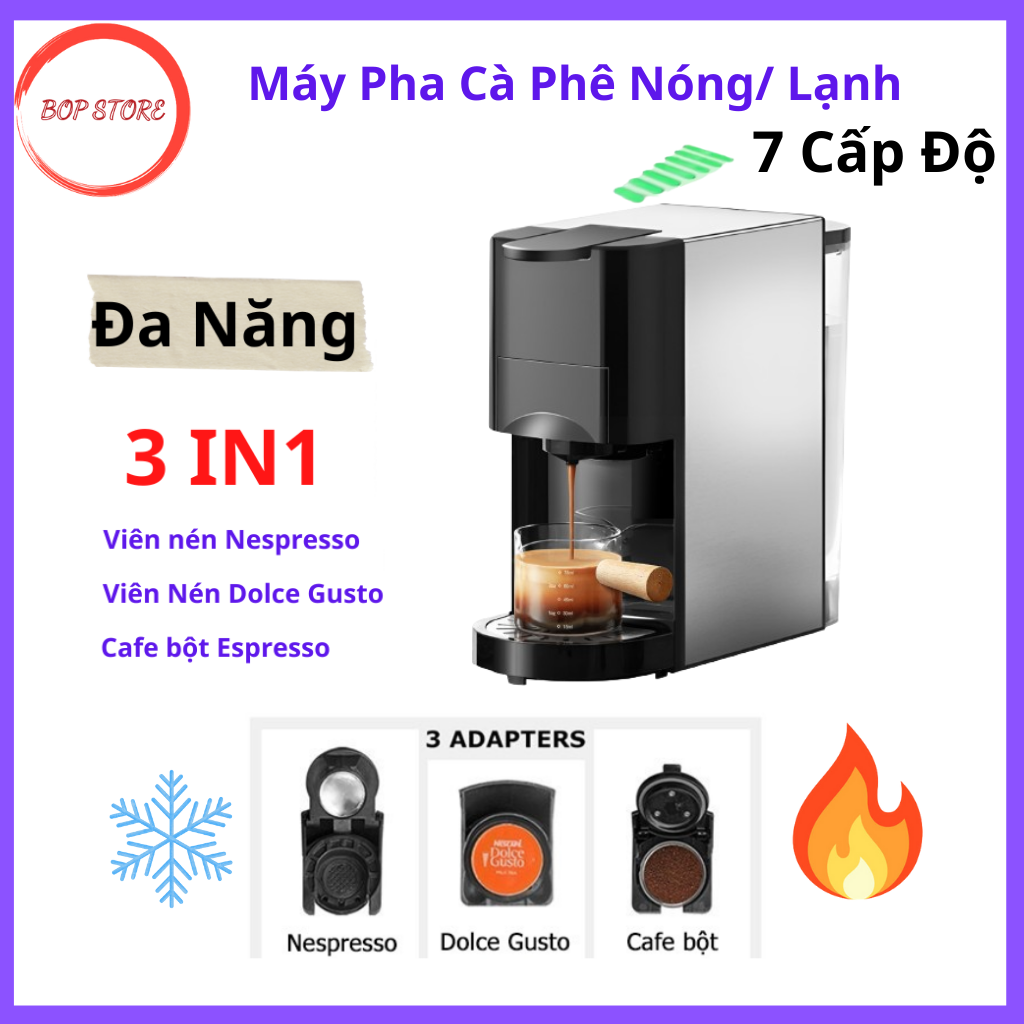 Máy Pha Cà Phê Nóng Lạnh, Pha Cafe Đa Năng 3 Trong 1  AC513F