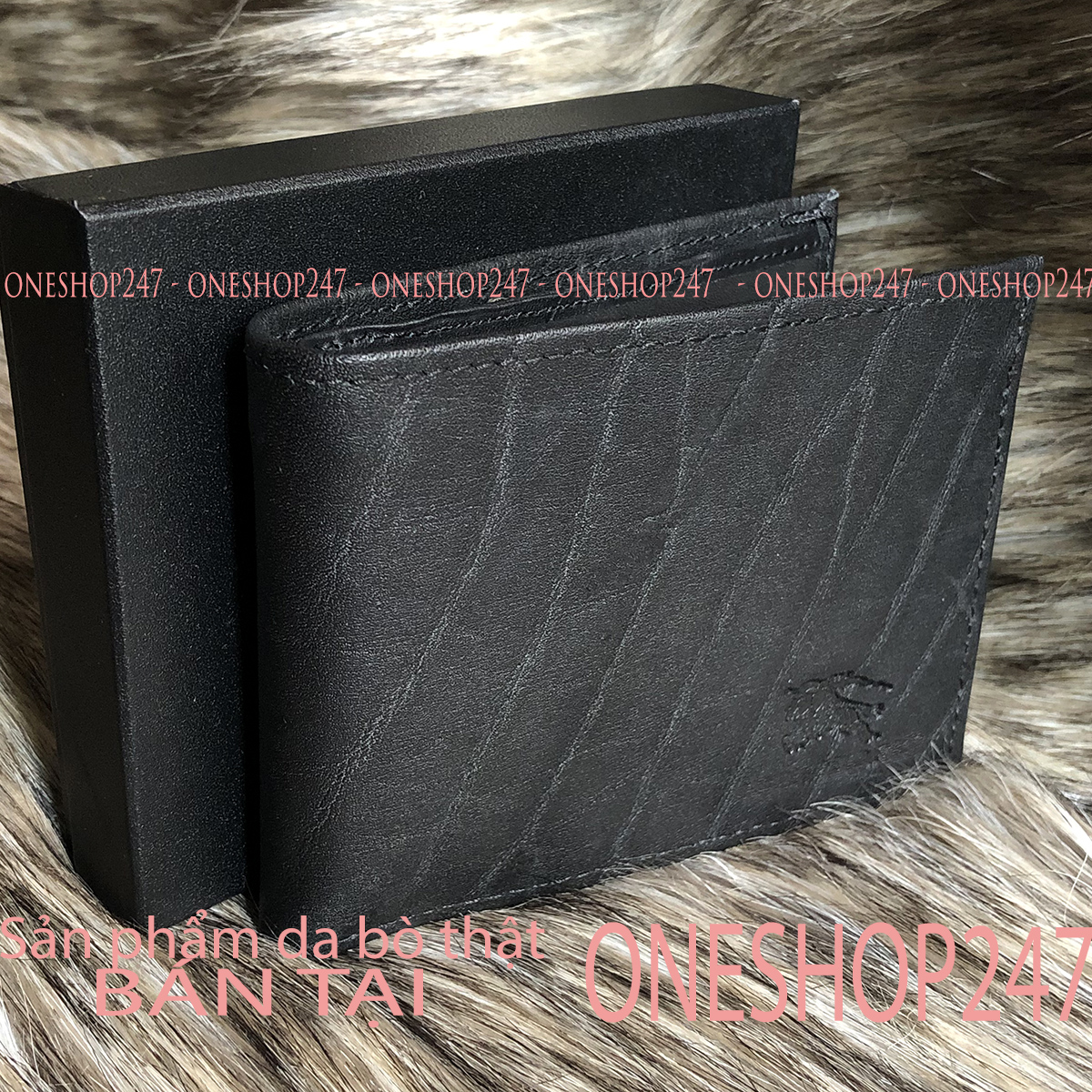 Bóp da nam Ví DA BÒ THẬT nha các bạn Nguyên miếng để vừa giấy tờ có khóa kéo A169V ONESHOP247