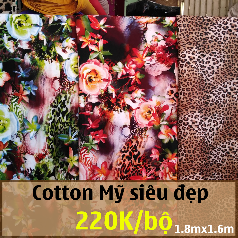 Vải thun cotton Mỹ may áo kiểu, đầm siêu sang trọng 220K/bộ