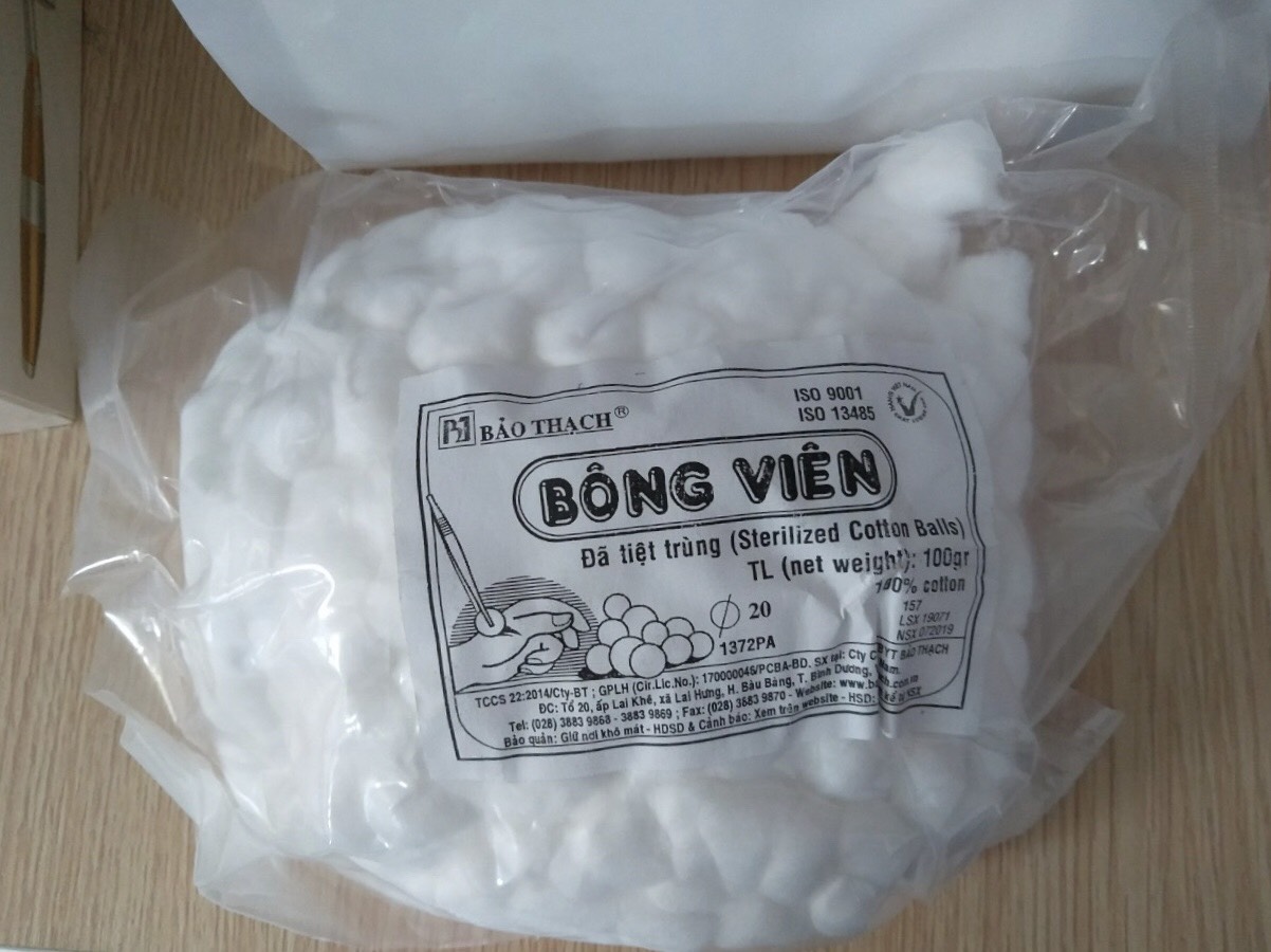 Bông Gòn Viên 100G Cho Spa