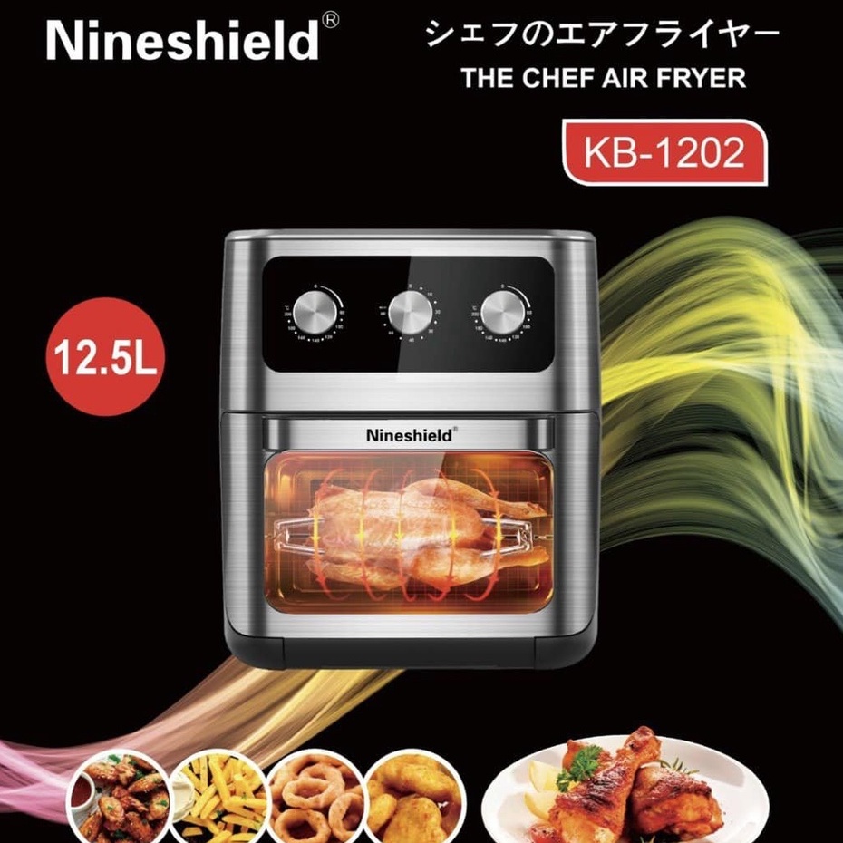 Nồi Chiên Không Dầu 12,5 Lít NINESHILE KB-1202 - Bảo Hành 12 Tháng