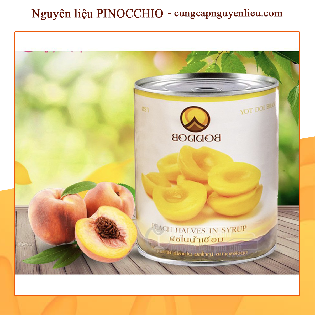 Đào ngâm thái lan boddob 820gr