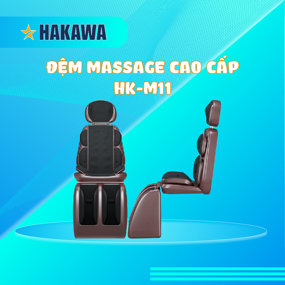 Đệm massage hồng ngoại toàn thân cao cấp hakawa hk-m11 - hàng chính hãng - bảo hành 2 năm