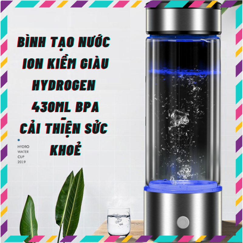 Máy tạo nước ion Kiềm giàu Hydrogen 430ml BPA FREE
