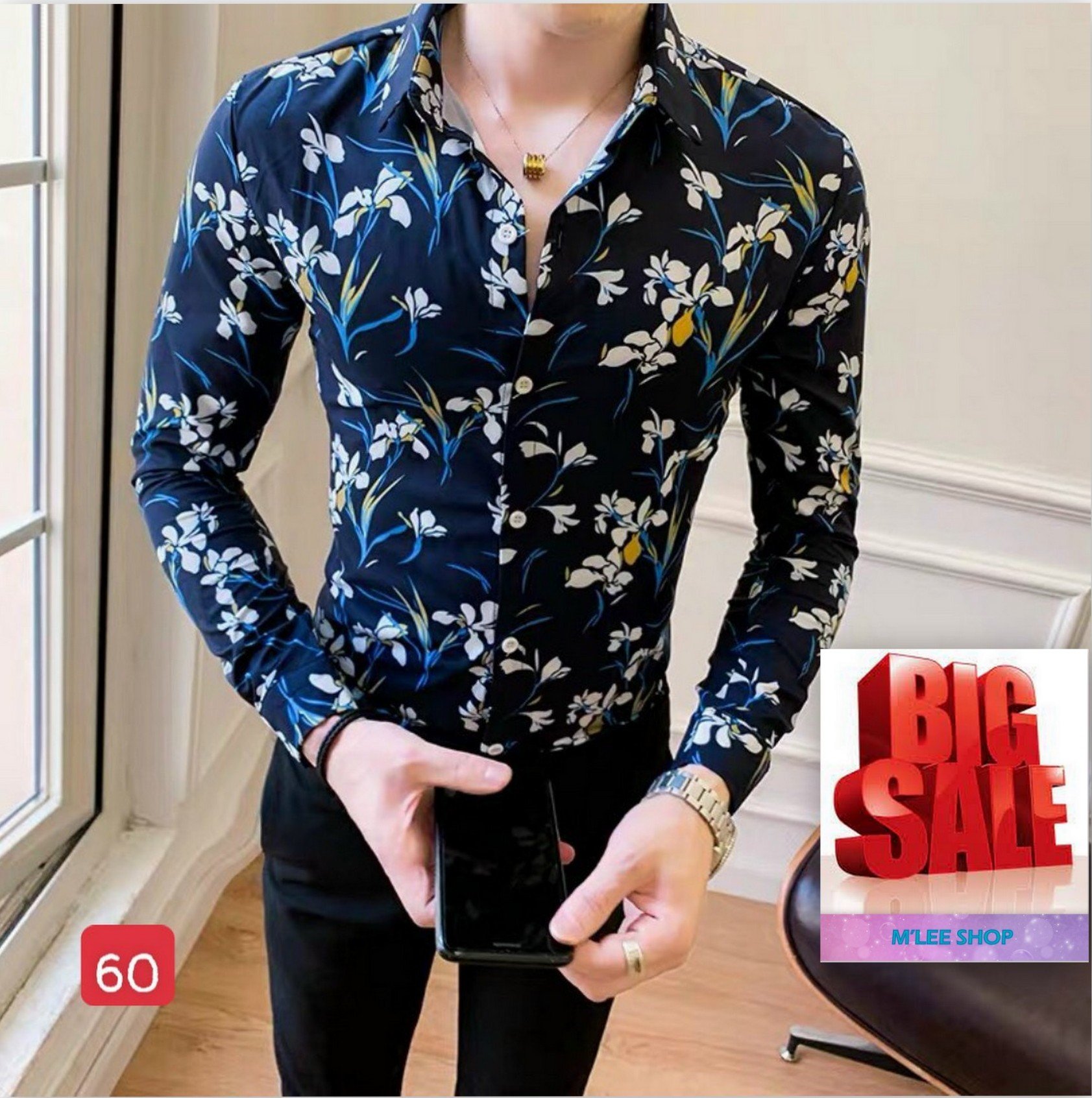 áo sơ mi nam cao cấp chất kate lụa M'LEE SHOP mềm mại MẪU MỚI NHẤT AZK60 thiết kế trẻ trung phong cách hàn quốc cá tính năng động thời trang M'LEE SHOP MLS0160