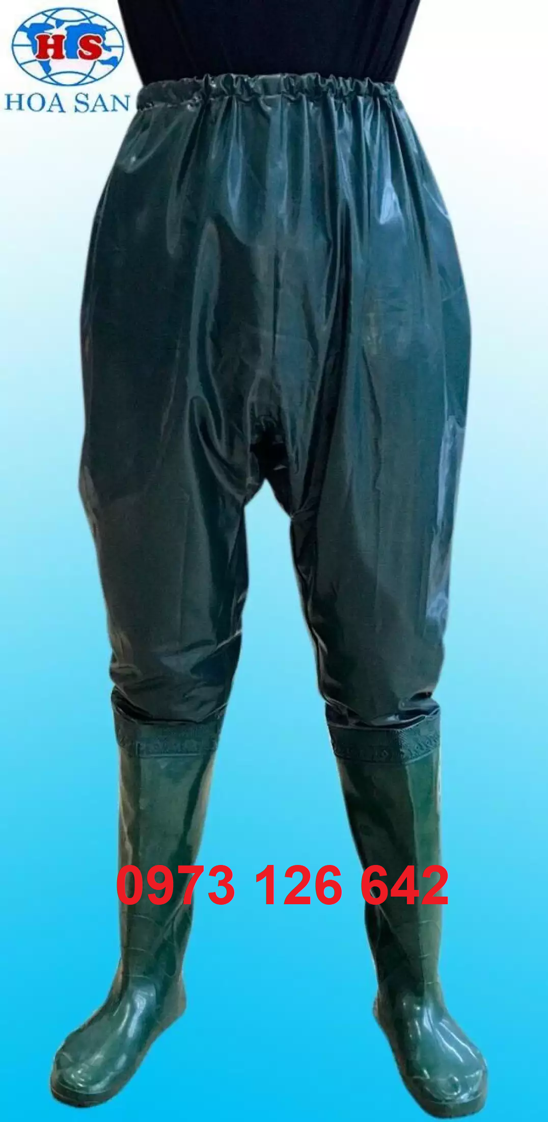 Ủng quần lội nước QM size 35-43, ủng liền quần, ủng lao động