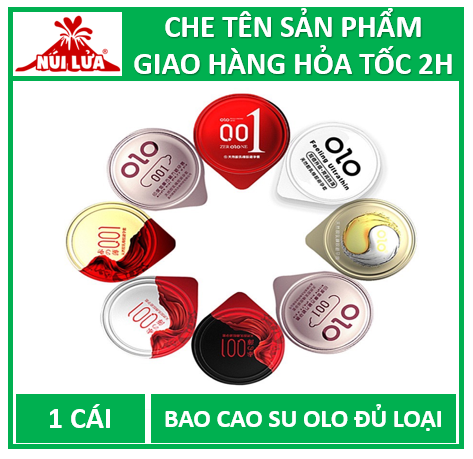 Mẫu thử Bao cao su bao cao su Olo siêu mỏng nhiều gel gân gai kéo dài thời gian đủ loại - 1 cái