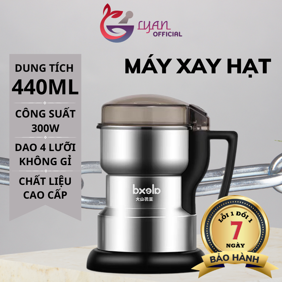 Máy xay bột khô siêu mịn công suất 250W xay hạt cà phê bột ngũ cốc gia vị - 8 Lưỡi dao