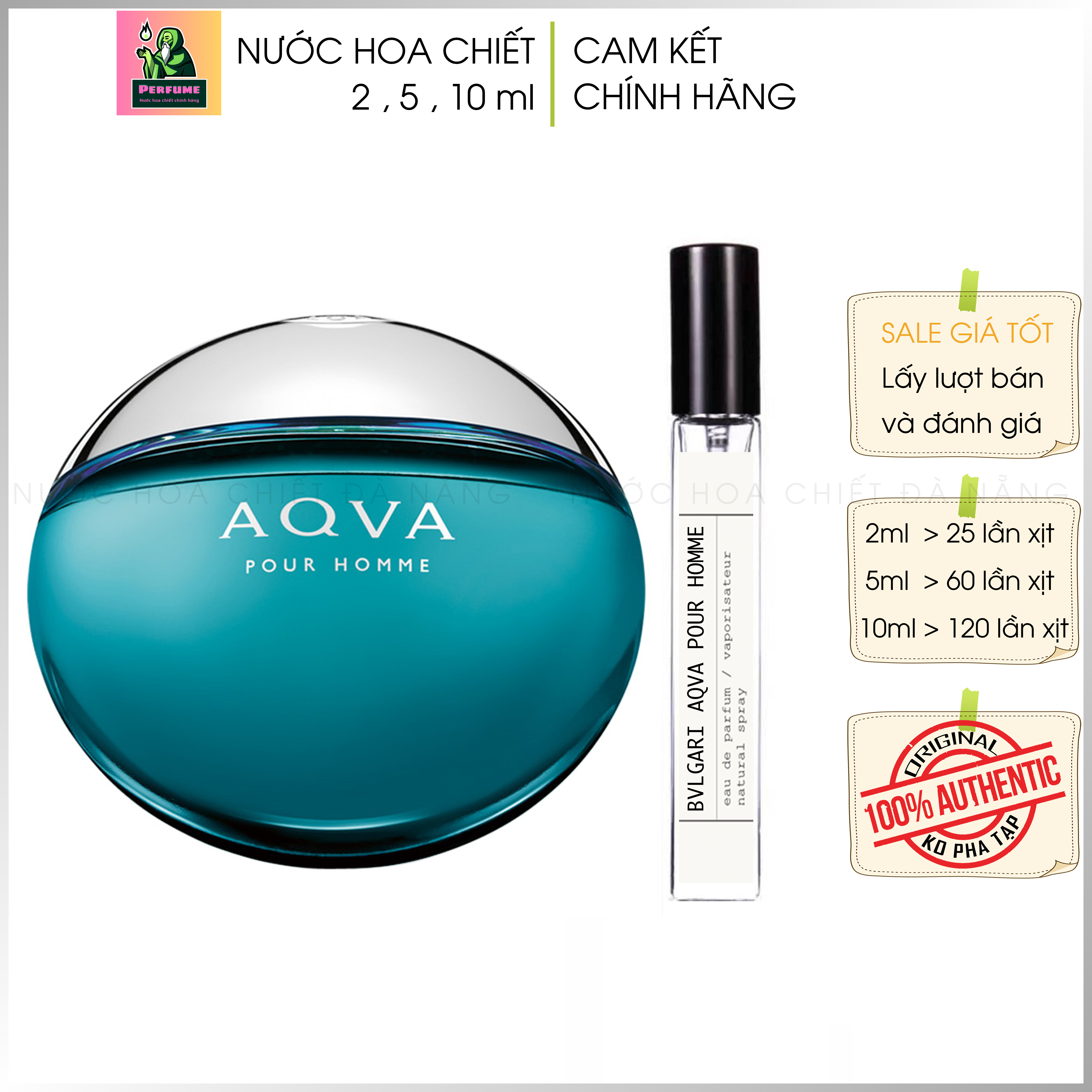 Nước hoa Bvlgari Aqva pour homme chiết 2ml 5ml 10ml - Cam Kết Chính Hãng