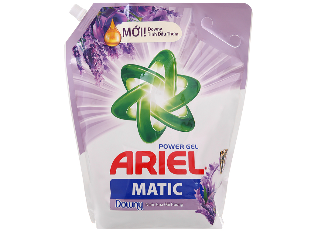 Nước giặt ariel đậm đặc hương downy oải hương túi 1.9l/3.1l