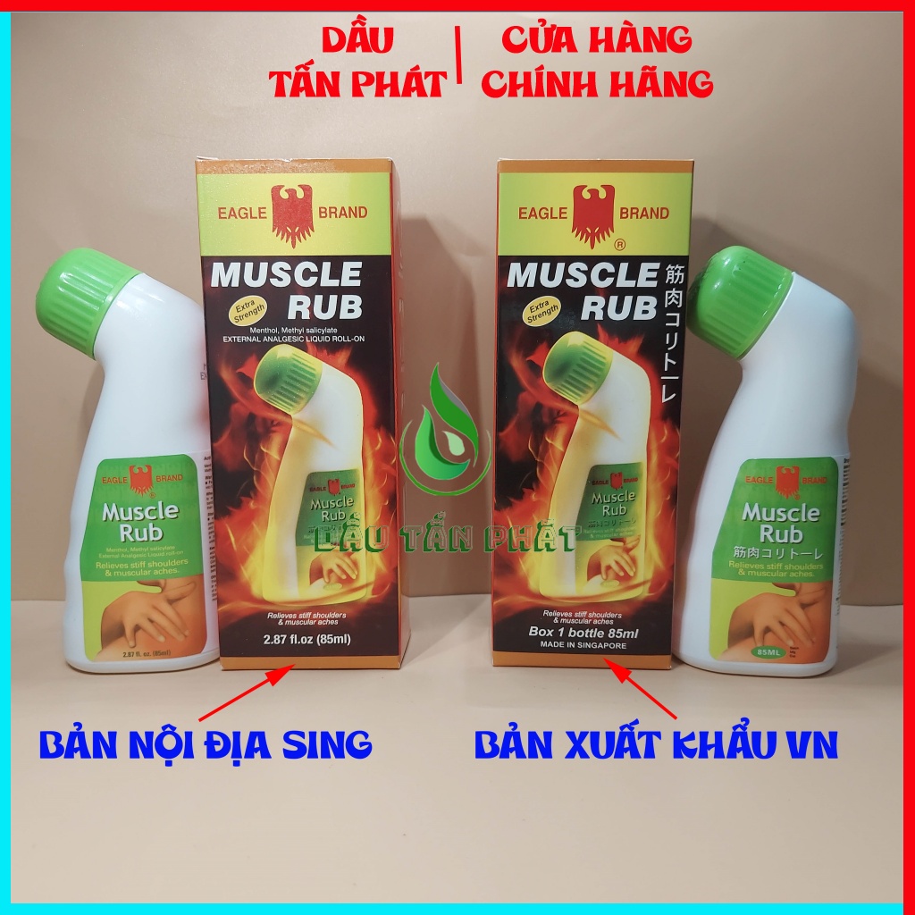 01 chai dầu nóng xoa bóp xương khớp con ó dạng lăn muscle rub 85ml - singapore