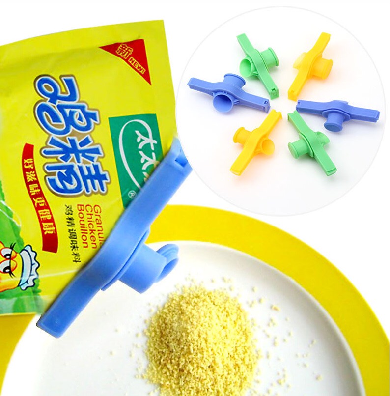 Kẹp miệng túi bảo quản thực phẩm có nắp mở rót tiện lợi
