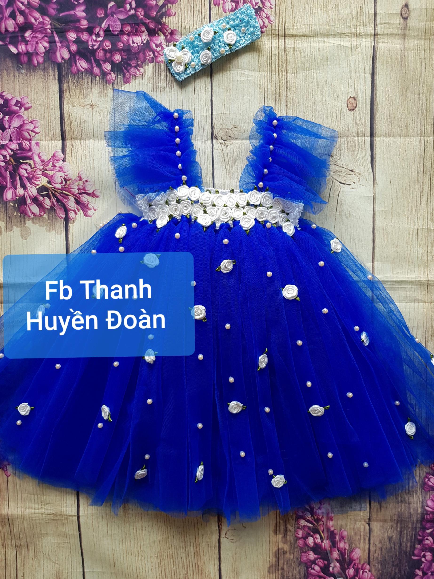 Váy tutu xanh bích tay cánh tiên