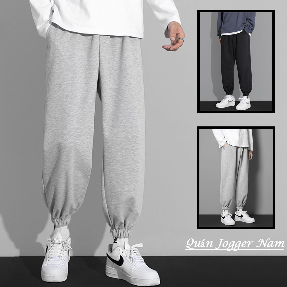 Quần Jogger Thể Thao Nam Trơn Basic Lưng Chun Co Giãn Ống Suông Bo Gấu Trẻ Trung Hot Trend 2021 Thời Trang SMARTLY GIRL QUAN SM002