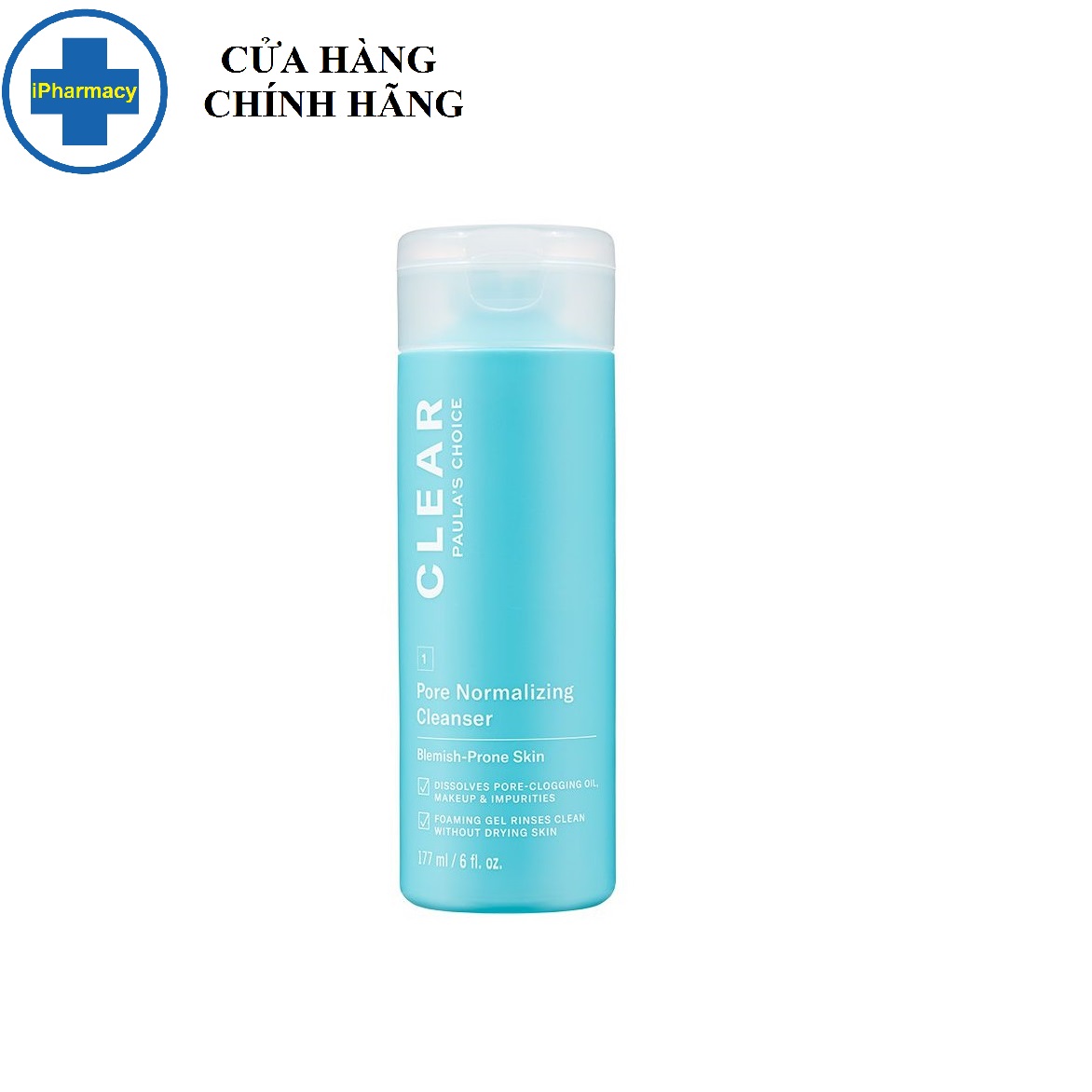 Sữa Rửa Mặt Paula's Choice Ngừa Mụn, Se Lỗ Chân Lông 177ml Clear Pore Normalizing Cleanser