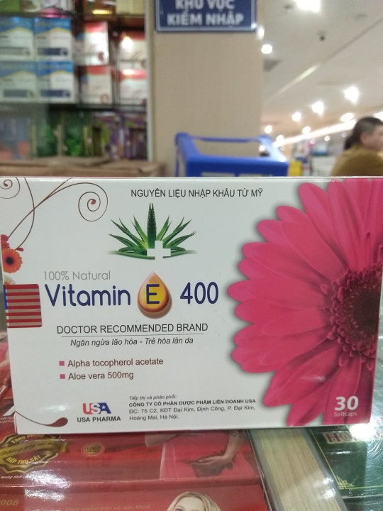 Viên uống dẹp da Natural Vitamin E 400 IU -Giúp cải thiện lão hóa , trẻ hóa làn da - hộp 30 viên - Nguyên liệu nhập khẩu từ mỹ.