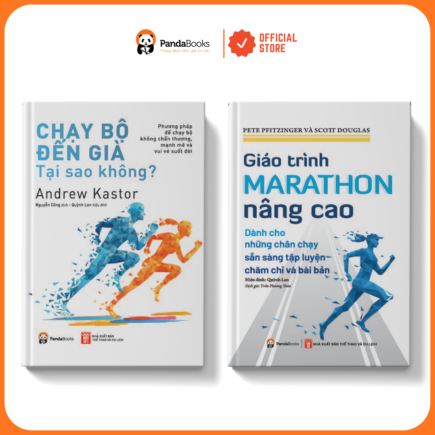 Sách - Combo 2 cuốn Chạy bộ đến già + Giáo trình marathon nâng cao [PANDABOOKS]
