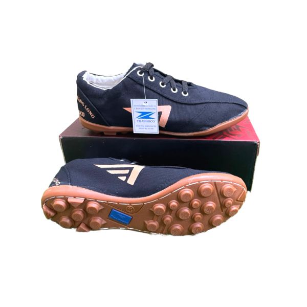 Hót Giảm 5k đơn 99k. Giày bóng đá Bata chính hãng Thăng Long -Thashoco  Màu đen đinh trụ khâu full đế giá rẻ đá bóng sân cỏ nhân tạo