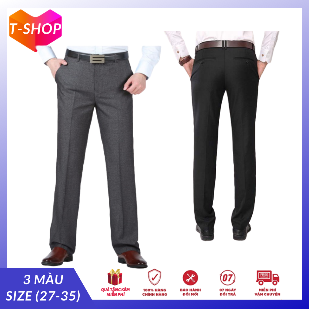 [HCM]SALE GIÁ SỐC quần tây nam công sở ống đứng suông quần vải xuông nam quần tây nam thiết kế theo phong cách trung niên size từ (27 đến 35)