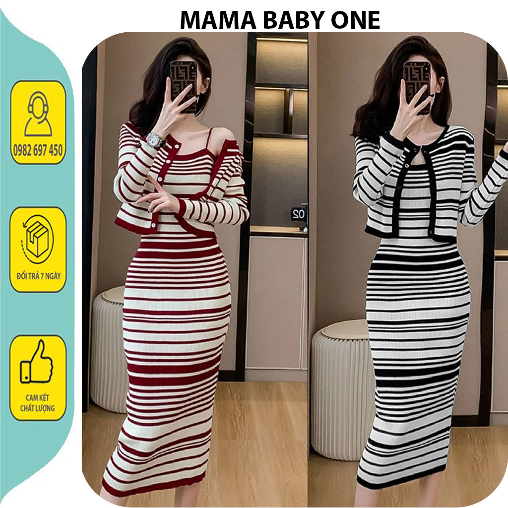 [V502] SET ĐẦM VÁY LEN MONGTOGI QUẢNG CHÂU CAO CẤP-ĐẦM BẦU 2 DÂY KÈM ÁO KHÁC SANG CHẢNH MẶC ĐI LÀM, CHƠI, TIỆC FRSIZE