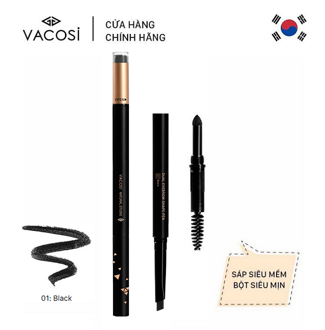 [HCM] Vacosi Chì Mày Định Hình Đa Năng All-in-One Dual Eyebrow Shape Pen 5ml