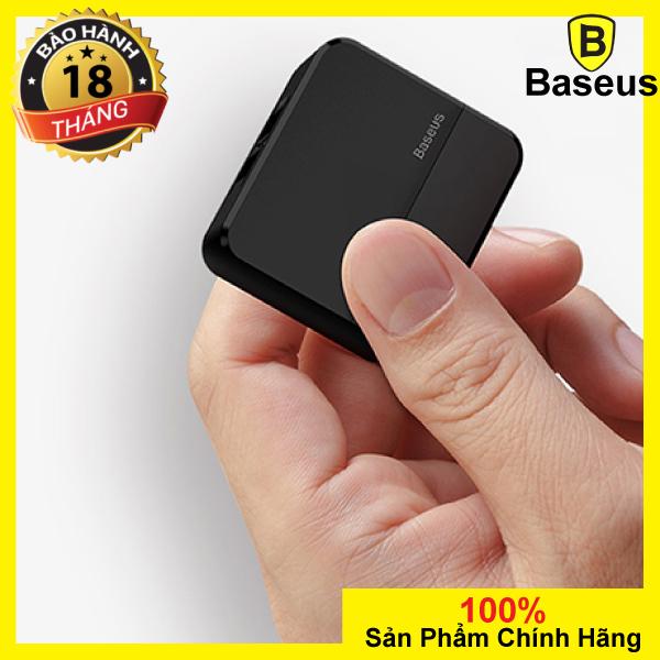 Củ sạc nhanh 2 cổng usb mini square 3.4a hãng baseus