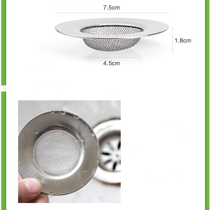 Dụng cụ lọc rác inoxbồn rửa chén, chậu rửa bát, nhà tắm thông minh cao cấpchống gỉ loại tròn tiện ích