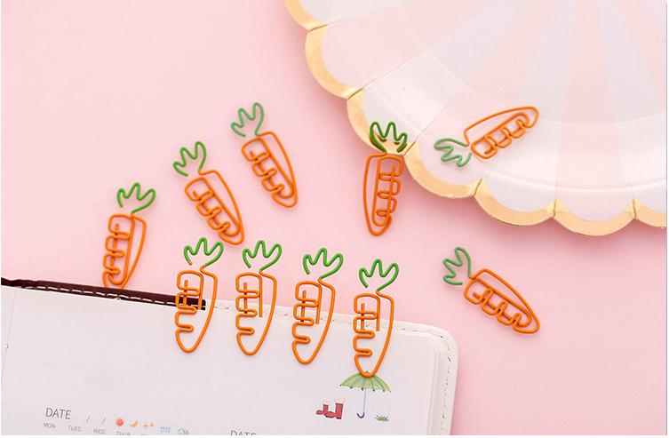 Combo 5 kẹp sắt trang trí hình cà rốt siêu ngộ nghĩnh