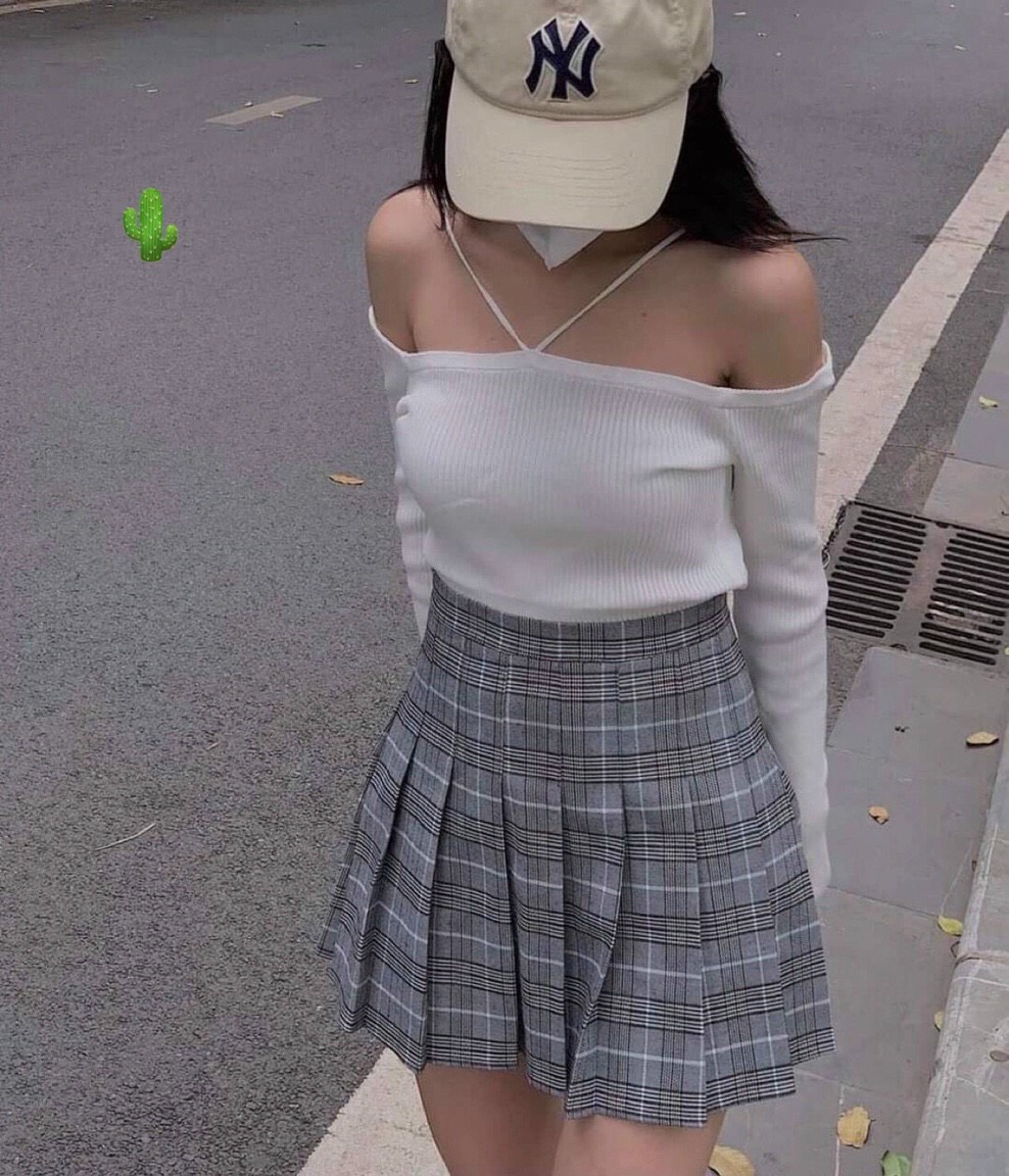 Áo thun gân tay dài 2 dây form ôm mẫu mới