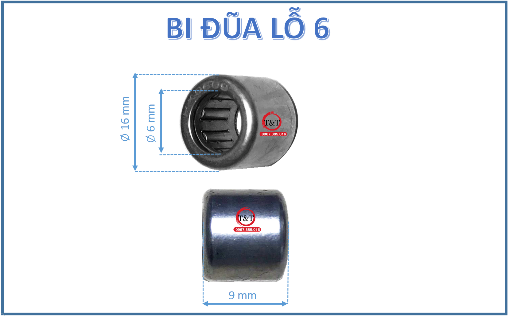 Bi đũa lỗ 6, bạc đạn đũa nhỏ ổ bi đũa - bạc đạn đũa các cỡ.